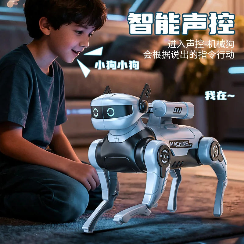 Perro robot interactivo para mascotas, dos colores