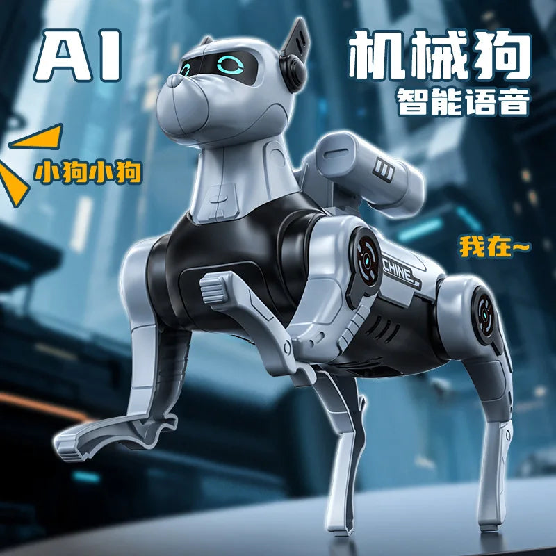 Perro robot interactivo para mascotas, dos colores