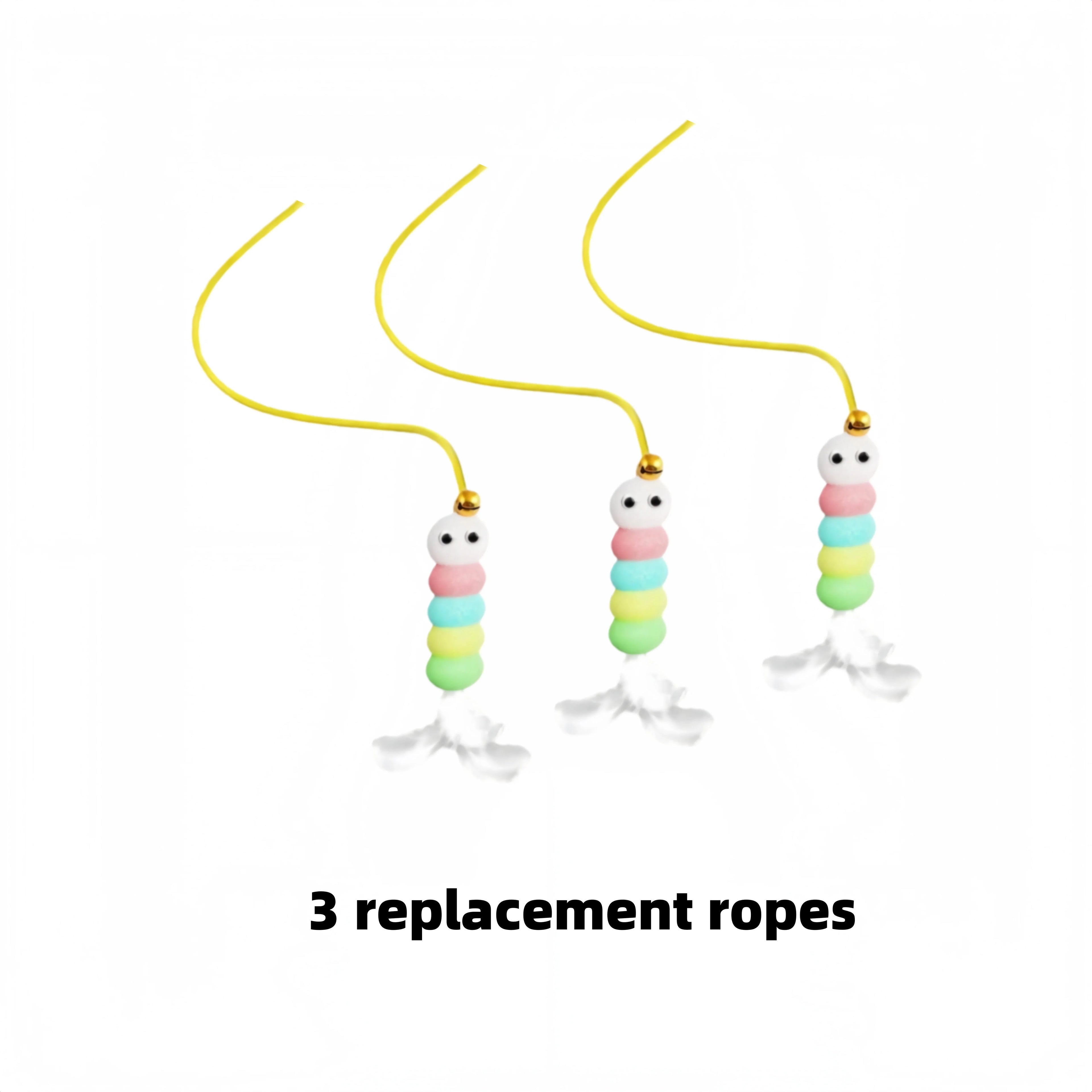 Juguete eléctrico para gatos con cuerdas, plumas y movimiento automático