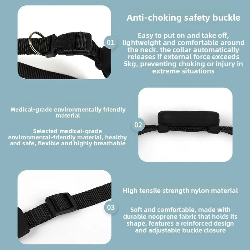 Collar con localizador GPS Bluetooth para mascotas, localizador global remoto.