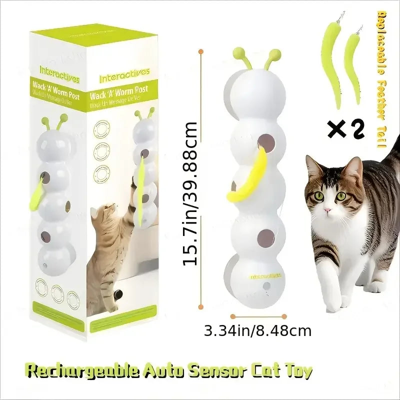 Juguete automático para gatos con sensor, carga USB, alivia el aburrimiento y es un compañero ideal para ejercitar a tu mascota.