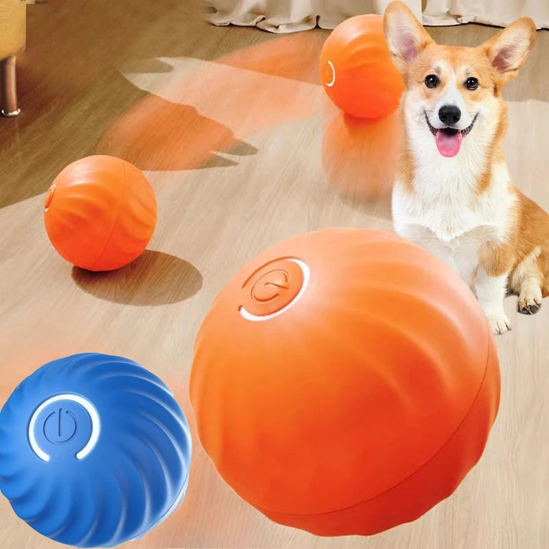 Pelota de juguete para mascotas con movimiento automático, con USB, saltarina y giratoria