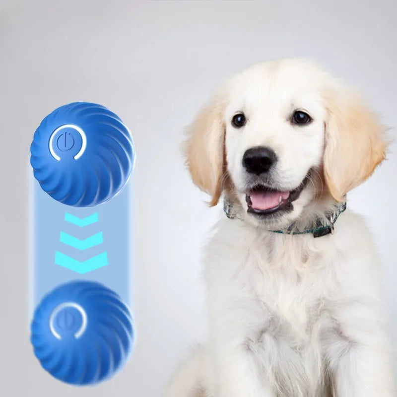 Pelota de juguete para mascotas con movimiento automático, con USB, saltarina y giratoria