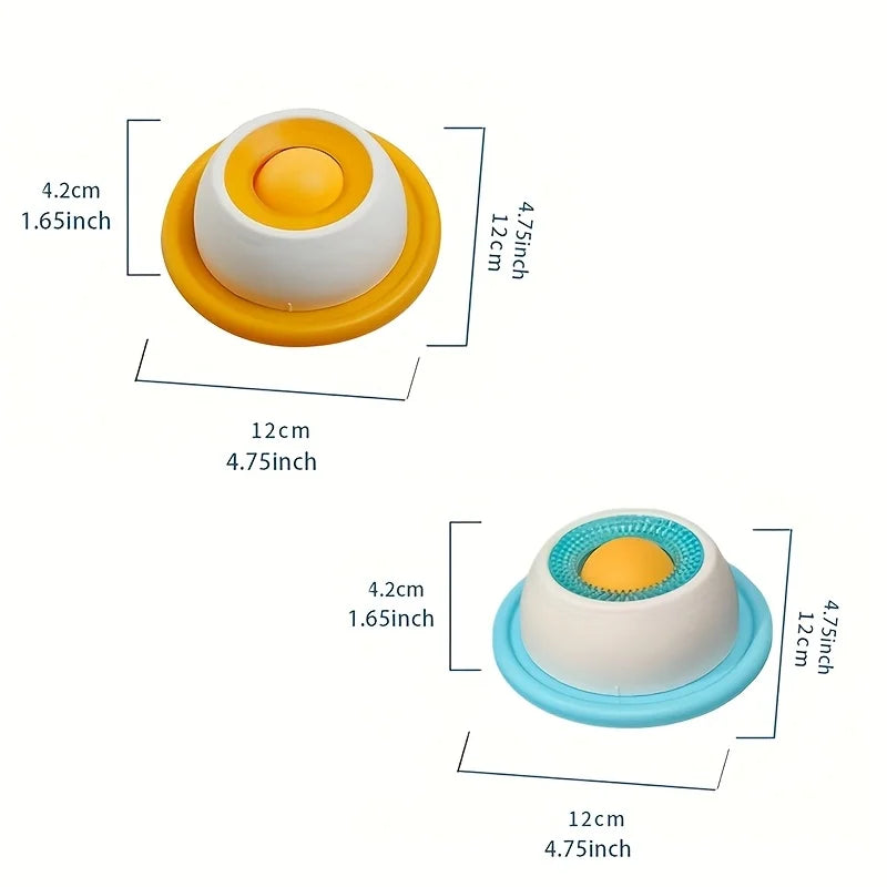 Comedero interactivo para la salud de nuestras mascotas. Comedero con bola y textura rugosa para limpiar la lengua de tu mascota